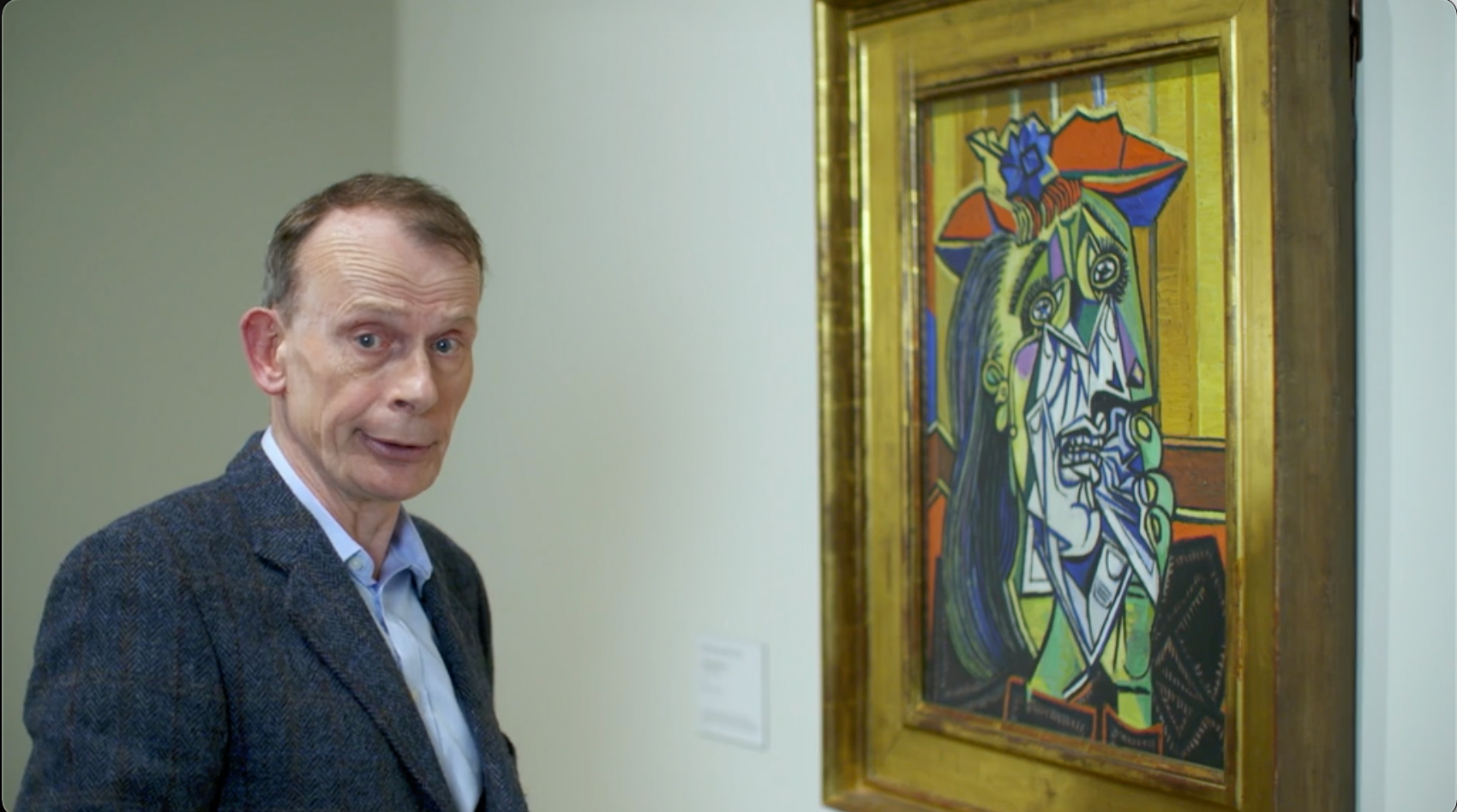 Andrew Marr looking at The Weeping Woman by Pablo Picasso