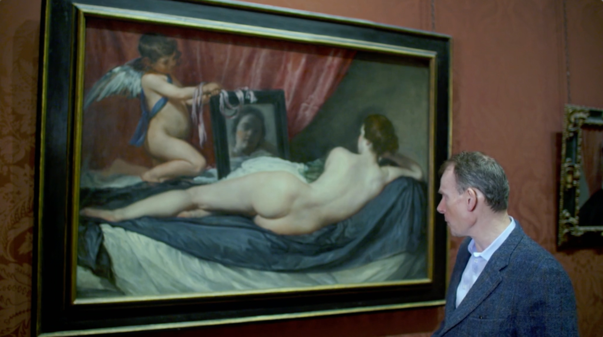 Andrew Marr looking at Rokeby Venus by Diego Velázquez